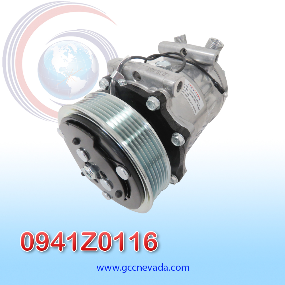 COMPRESOR 709 SD7H15 TOMA VERTICAL O-RING R-134-A T/P 6PK 119MM 12V NEVADA ASIA