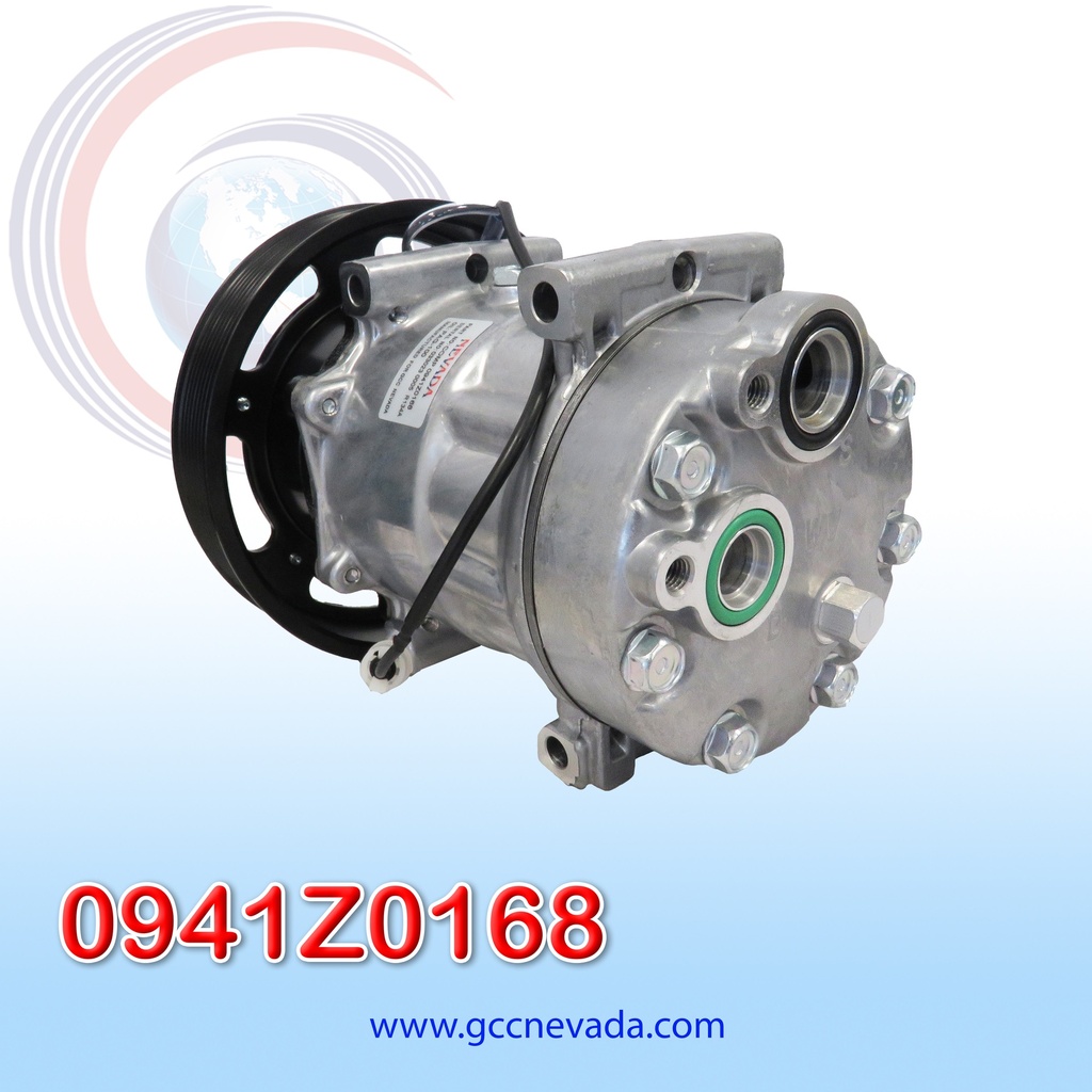 COMPRESOR 709 SD7H15 4326/4324/4116 VOLVO VNM AÑO 08/09 TOMA VERTICAL R-134-A T/P 8PK 180MM 12V NEVADA ASIA