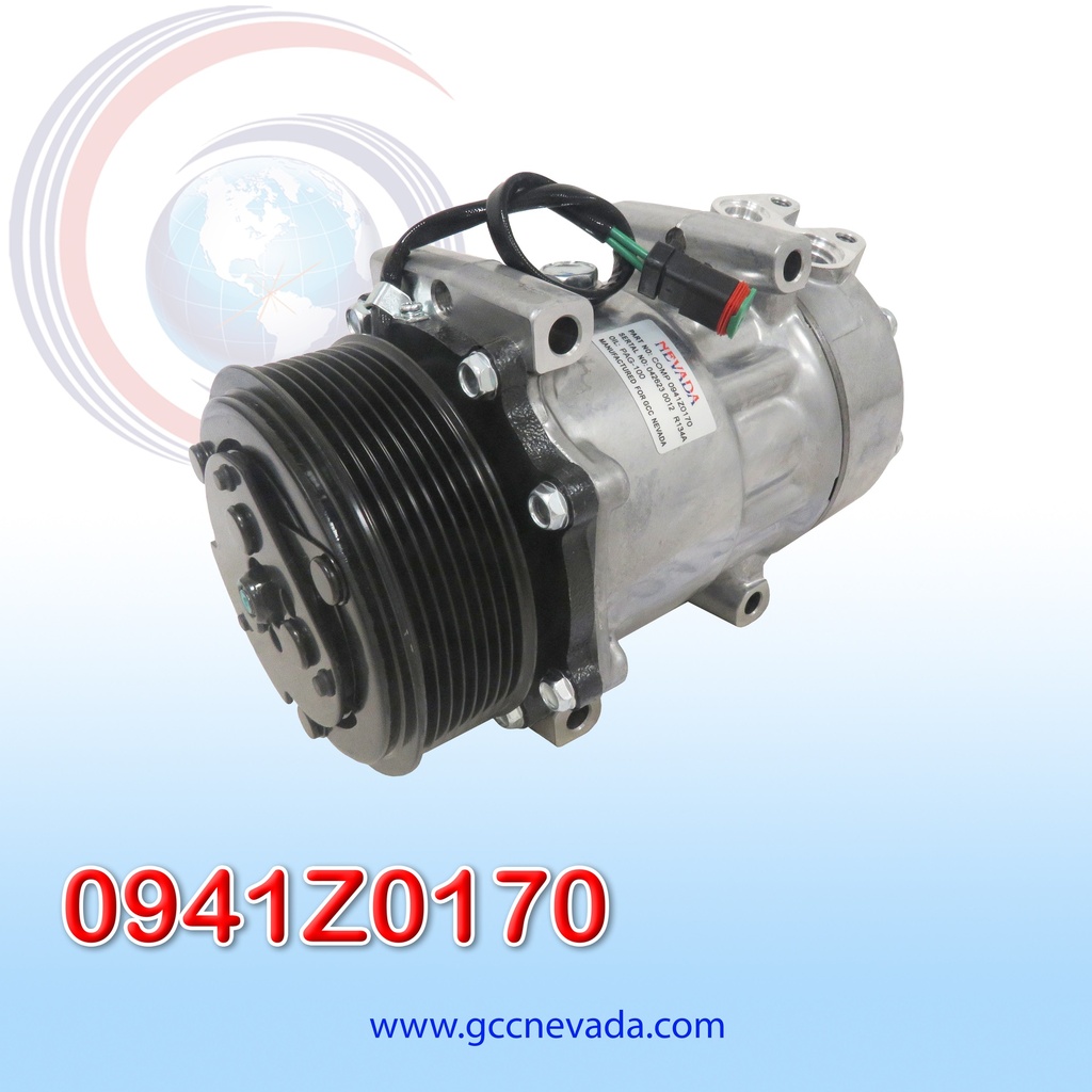 COMPRESOR 709 SD7H15 SCANIA G410 AÑO 20/21 TOMA VERTICAL MUFFLER R-134-A T/P 8PK 120MM 24V 8295 NEVADA ASIA