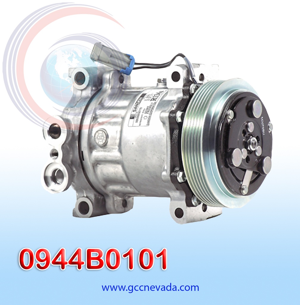 COMPRESOR HT6 SANDEN / CHEYENNE / GRAND BLAZER AÑO 97/99 R-134-A T/P 6PK 12V USA
