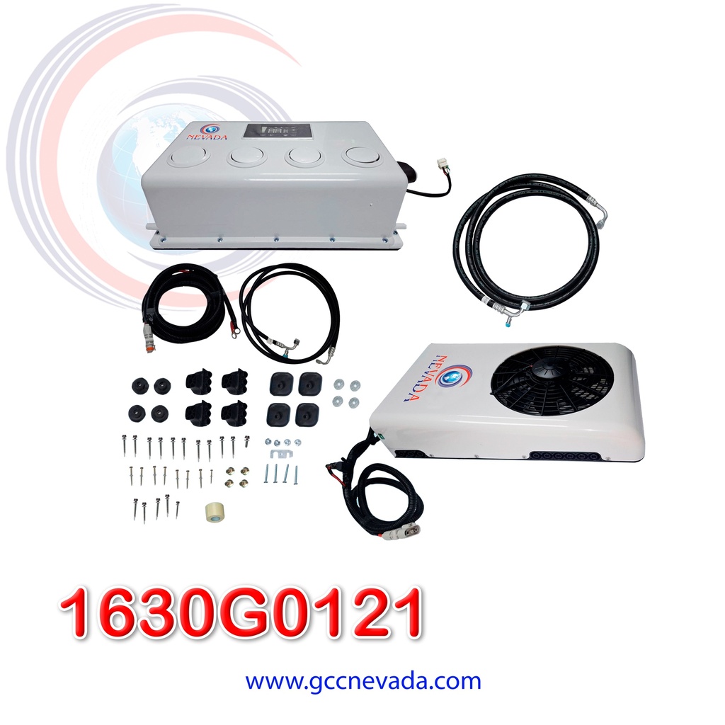 EQUIPO A/C UNIVERSAL ELECTRICO 4 REJILLAS P/TRANSPORTE PESADO 10000 BTU 12V R-134-A ACTEC MAX NEVADA ASIA