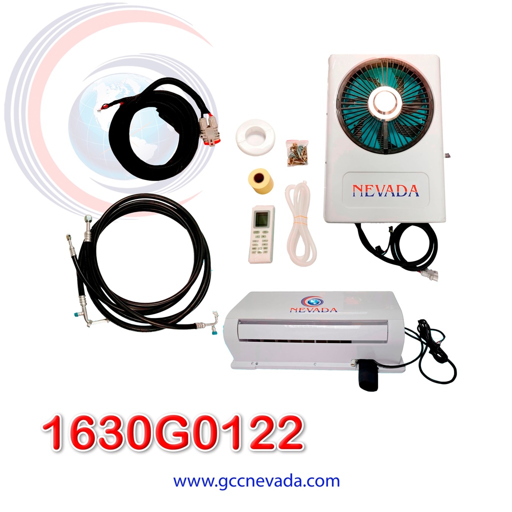 EQUIPO A/C UNIVERSAL ELECTRICO  MINI SPLIT P/TRANSPORTE PESADO 10000 BTU 12V R-134-A NEVADA ASIA
