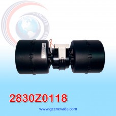 BLOWER MOTOR UNIV (RA4VCV)  2 EJES 24V C/CARACOL / RESISTENCIA CCW GIRO IZQUIERDO SPAL ITALIA