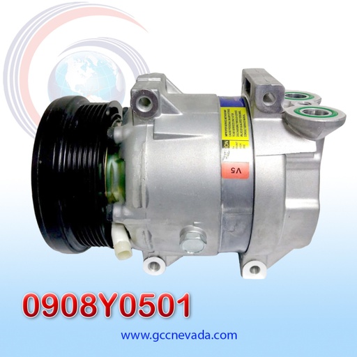 [0908Y0501] COMPRESOR GM AVEO V-5 AÑO 04/13 PONTIAC G3 2009R-134-A T/P 6PK NEVADA ASIA