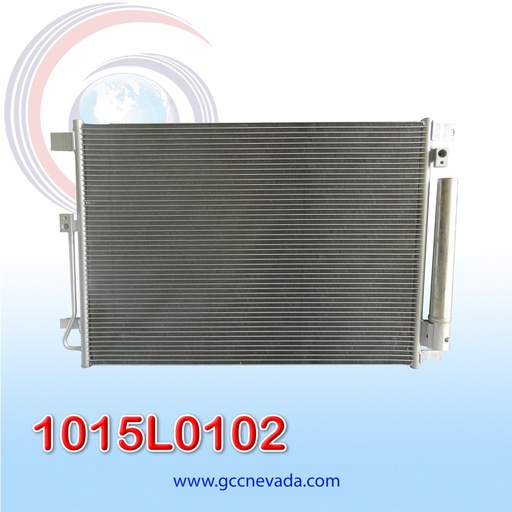 [1015L0102] CONDENSADOR NISSAN FRONTIER PICK-UP NP300 AÑO 16/18 R-134-A C/FILTRO 70X49X1.6CM NEVADA ASIA