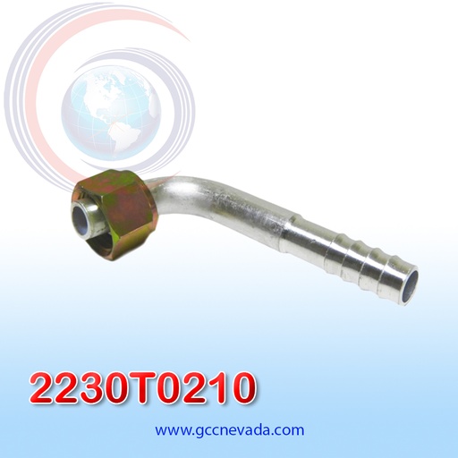 [2230T0210] FITTING UNIVERSAL ORING # 08 (13/32") 90º T/ACERO NEVADA ASIA                                                           