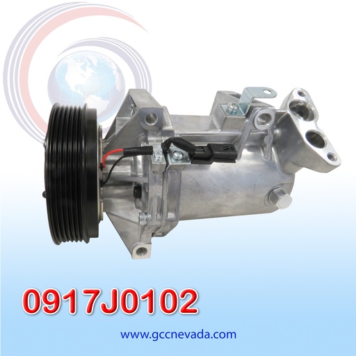 [0917J0102] COMPRESOR RENAULT LOGAN / SANDERO / FLUENCE AÑO 16/19 R-134-A 6PK 12V NEVADA ASIA