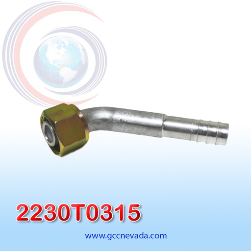 [2230T0315] FITTING UNIVERSAL ORING # 10  (1/2") 45º T/ACERO NAC