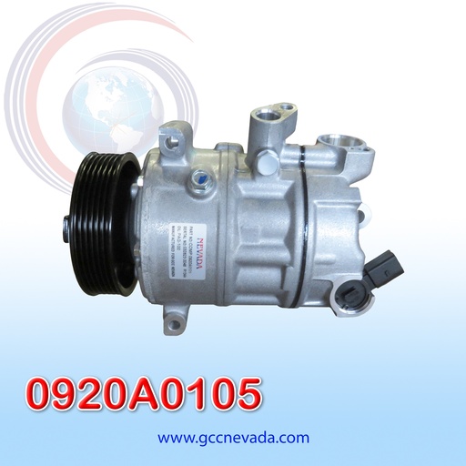 [0920A0105] COMPRESOR VOLKSWAGEN GOLF AÑO 06/14 / JETTA 05/16 / AMAROK 13/18 8886 T/P 6PK 110MM 12V NEVADA ASIA