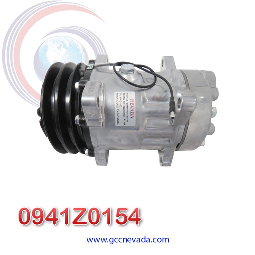 [0941Z0154] COMPRESOR 709 SD7H15 4893/4717/4777 VOLVO / FREIGHTLINER HD/AG TOMA DIAGONAL MUFFLER PAD WV R-134-A 8 OREJAS 2A 132MM 12V NEVADA ASIA