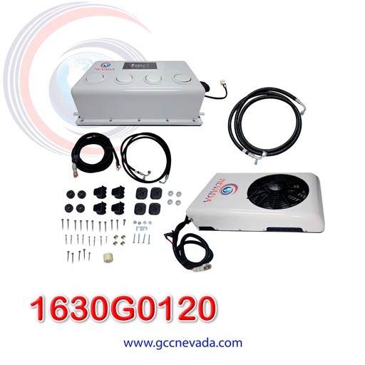 [1630G0120] EQUIPO A/C UNIVERSAL ELECTRICO 4 RELIJJAS P/TRANSPORTE PESADO 10000 BTU 24V R-134-A NEVADA ASIA