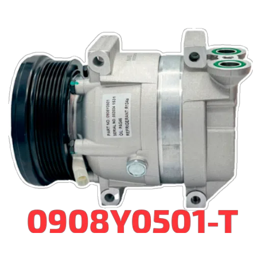 [0908Y0501] COMPRESOR CHEVROLETR AVEO V-5 AÑO 04/13 / PONTIAC WAVE 2005 R-134-A T/P 12V 6PK ASIA