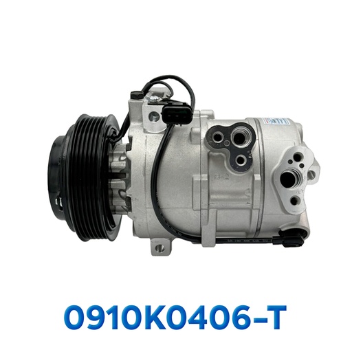 [0910K0406-T] COMPRESOR HYUNDAI TUCSON AÑO 10/15 / IX35 / KIA SPORTAGE 2010 R-134-A DIESEL T/P 6PK 120MM 12V DVE16 ASIA