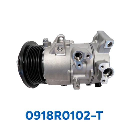 [0918R0102-T] COMPRESOR TOYOTA RAV4 / CAMRY 2.4L AÑO 07/09 / HIACE 2.7L 06/12 T/P R-134-A 7PK 132MM 12V 6SEU16C ASIA
