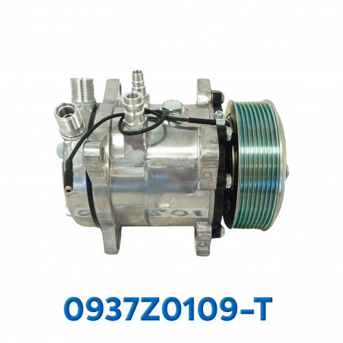 [0937Z0109-T] COMPRESOR 507 STD R-134-A 8 OREJAS TOMA VERTICAL O-RING 8PK 123MM 12V ASIA