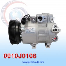 [0910J0106] COMPRESOR HYUNDAI SANTA FE 2.4L AÑO 07/12 / SONATA 3.3L / OPTIMA 2.7L 06/08 / KIA SORENTO 2.0L 11/13 / MAGENTIS 2.4L 07/10 T/P 6PK 124MM 12V VS18M NEVADA ASIA
